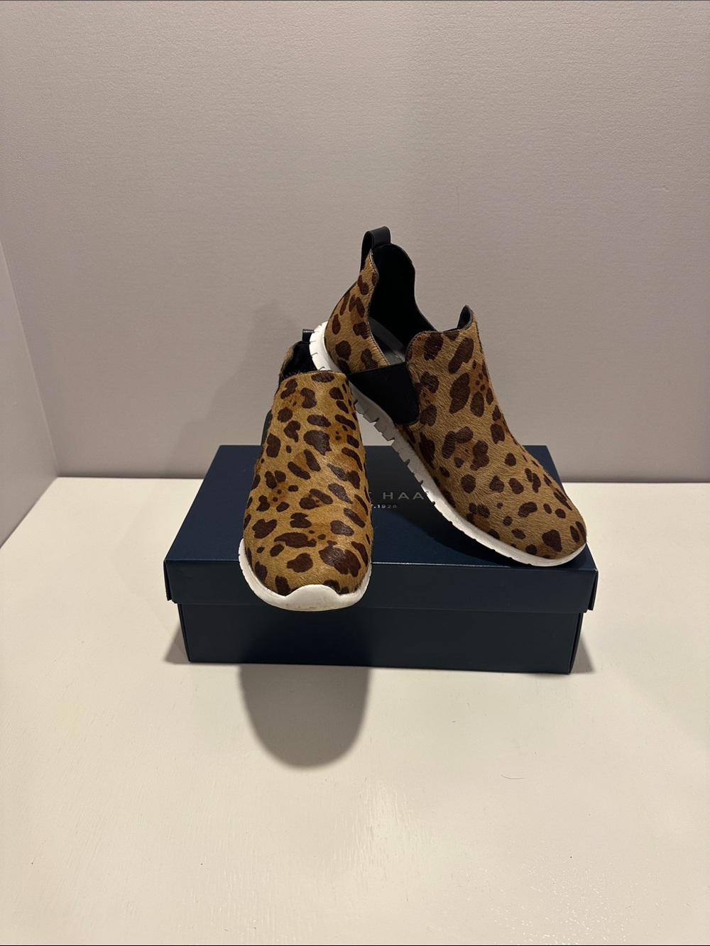 Cole Haan Women's Leopard-Print Slip-On Sneakers in Brown and Black